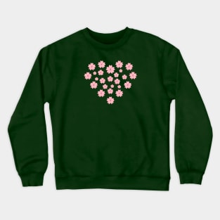 Heart, Flowers Crewneck Sweatshirt